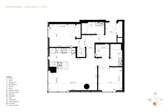 2 Bedroom C2 1611 floor plan